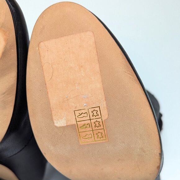 NWOT Paige Black Pebbled Leather Heeled Ankle Booties w/ Pewter Stud Size 7.5 - Picture 13 of 15